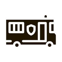 mobiel bus icoon vector glyph illustratie