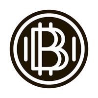 bitcoin munt icoon vector glyph illustratie