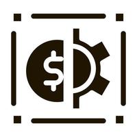 contant geld account Inloggegevens icoon vector glyph illustratie