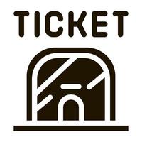 ticket casa icoon vector glyph illustratie