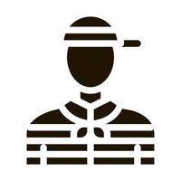 gondelier menselijk icoon vector glyph illustratie