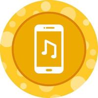 uniek muziek- app vector glyph icoon