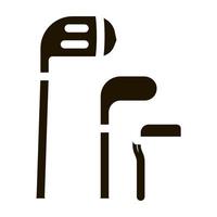 golf putters icoon vector glyph illustratie