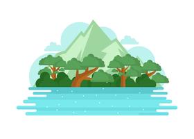 Bayou vectorillustratie vector