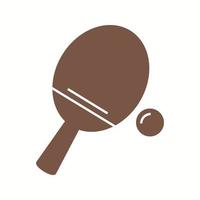 mooi badminton glyph vector icoon