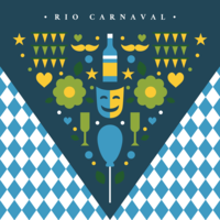 rio carnaval driehoek concept vector