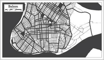 belem Brazilië stad kaart in zwart en wit kleur in retro stijl. schets kaart. vector
