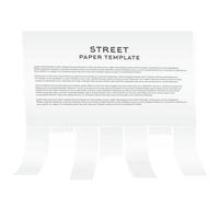 scheur uit strepen van papier vel geïsoleerd Aan wit achtergrond. straat advertentie. vector