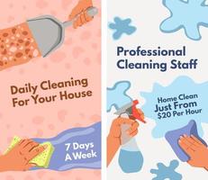 dagelijks schoonmaak voor uw huis, personeel met uitverkoop vector