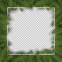 kerst fir tree vierkante rand vector
