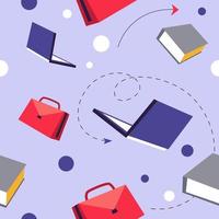 onderwijs boeken en studieboeken, naadloos patroon vector