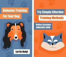 gedrag opleiding voor uw hond, online sessies vector