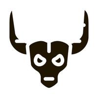 stier met hoorns icoon vector glyph illustratie