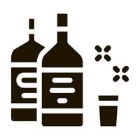 drinken fles kop icoon vector glyph illustratie