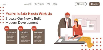 bladeren onze nieuw gebouwd modern ontwikkeling website vector