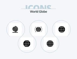 wereldbol glyph icoon pak 5 icoon ontwerp. . web. wereldbol. internetten. pijl vector