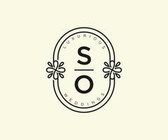 zo initialen brief bruiloft monogram logos sjabloon, hand- getrokken modern minimalistisch en bloemen Sjablonen voor uitnodiging kaarten, opslaan de datum, elegant identiteit. vector