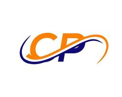 brief cp logo ontwerp voor financieel, ontwikkeling, investering, echt landgoed en beheer bedrijf vector sjabloon