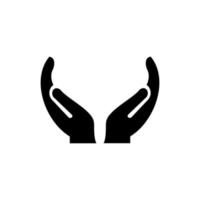 hand- logo ontwerp. hand- icoon vector ontwerp