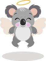 schattig koala Cupido Valentijn engel vector