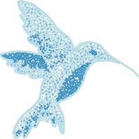 kolibrie gemaakt van schitteren pailletten vector