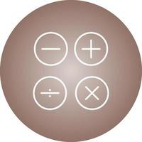 mooi wiskunde symbolen lijn vector icoon