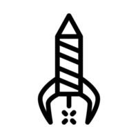 vuurwerk raket icoon vector schets illustratie