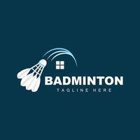 badminton logo, sport spel vector met shuttle racket, sport Afdeling ontwerp, sjabloon icoon