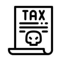 belasting document icoon vector schets illustratie