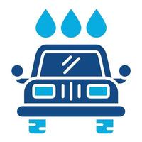 zakelijke auto wassen glyph twee kleur icoon vector