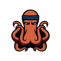 nieuw Octopus hoofdband mascotte ontwerp vector