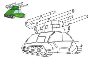 tank kleur bladzijde vector