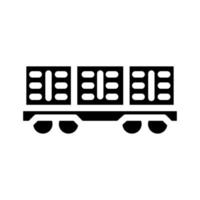 vracht wagon glyph icoon vector illustratie