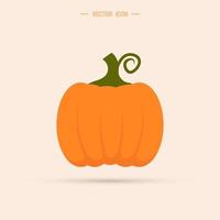 pompoen icoon. de hoofd symbool van de vakantie halloween. vakantie Aan oktober 31ste. geïsoleerd vector illustratie.