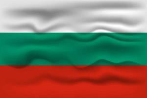 golvend vlag van de land bulgarije. vector illustratie.