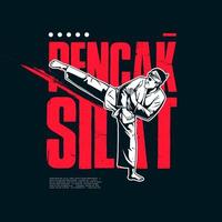 pencak silat artwork vector