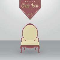 vector illustratie van wijnoogst stoel, logo