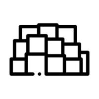 berg van kaas kubussen icoon vector schets illustratie
