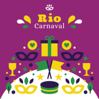 Rio Carnaval-poster vector