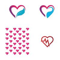 creatief hart logo en symbool ontwerp vector sjabloon