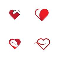 creatief hart logo en symbool ontwerp vector sjabloon