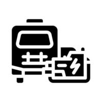 mobiel huis met generator glyph icoon vector illustratie