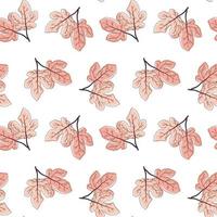 bloemen naadloos patroon, blad fig Aan wit achtergrond. vector eps10