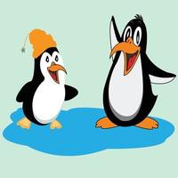 vector schattig pinguïn tekenfilm karakter clip art illustratie