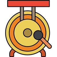 raken een gong welke kan gemakkelijk Bewerk of aanpassen vector