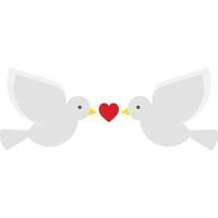 liefde vogel icoon in gekleurde schets stijl vector