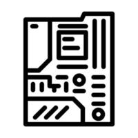 moederbord computer lijn icoon vector illustratie