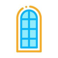 gebogen venster bestaande van plein bril icoon vector schets illustratie