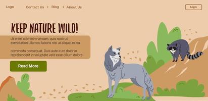 houden natuur wild, blogs over flora en fauna vector