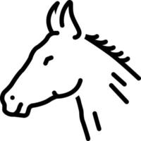lijn pictogram voor paard vector
